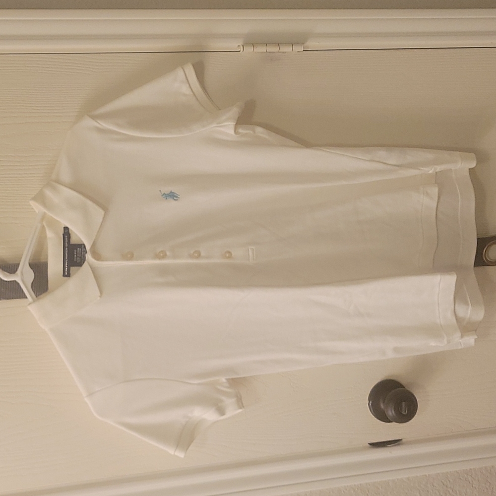 Ralph Lauren White Polo with Light Blue Pony